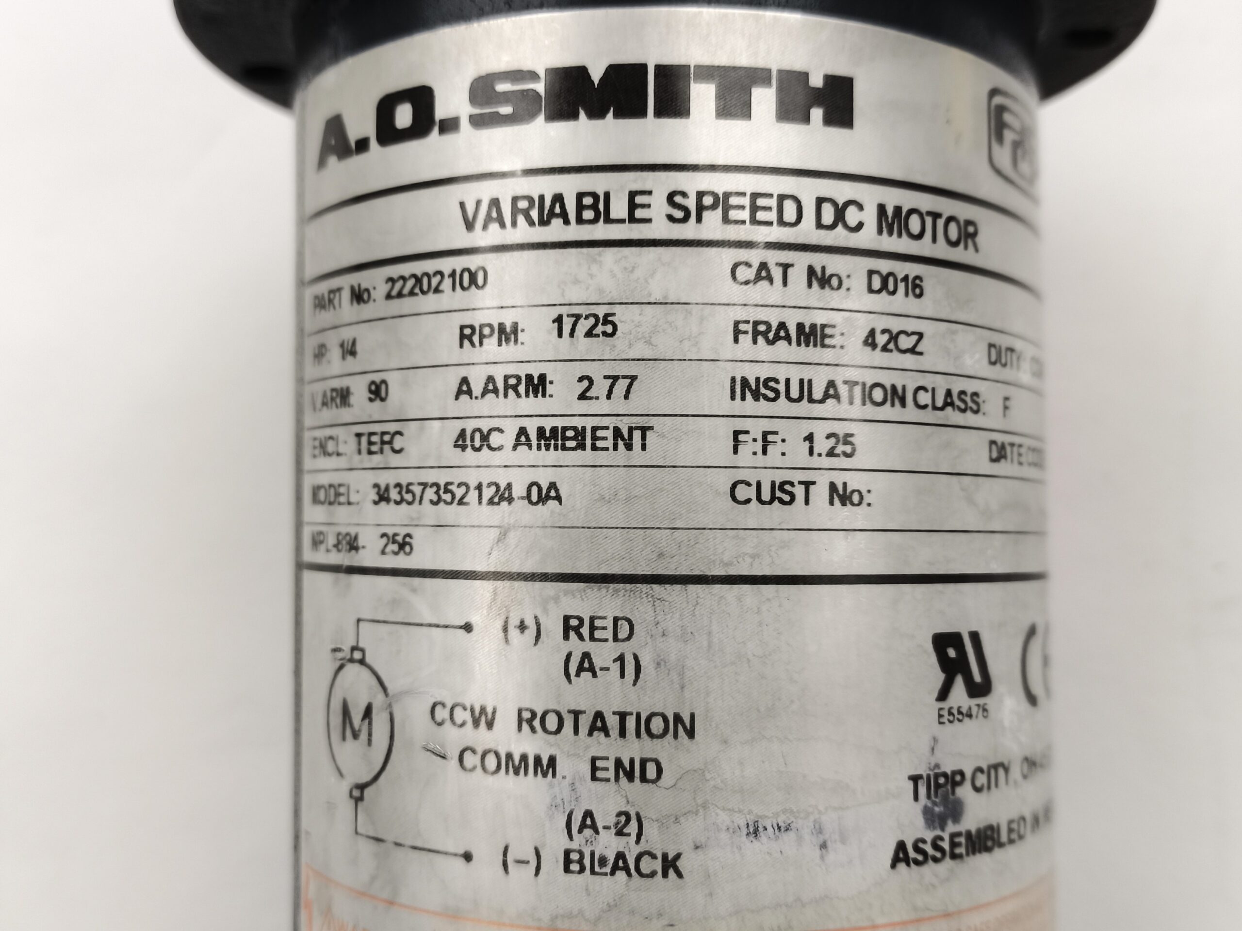 A.O.SMITH variable speed DC Motor