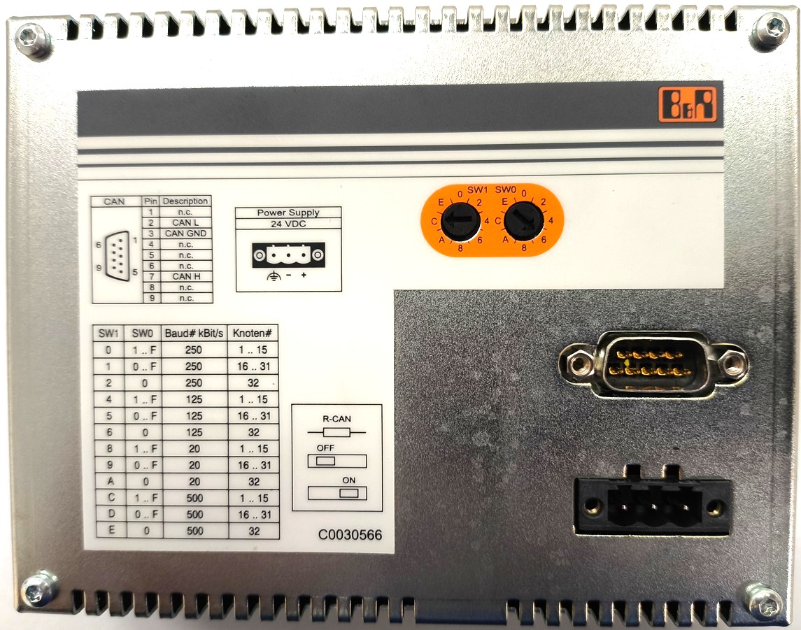 Control panel with display